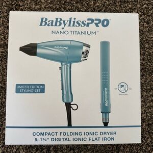 BaBylissPRO Nano Titanium Blue Styling Set